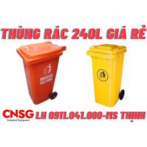 Thùng rác giá siêu rẻ, Thùng rác 120 lít nhựa HDPE- Composite lh 0911041000 